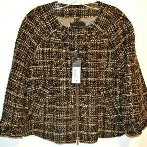 Womens BCBG MaxAzria Tara Textured Trapeze Jacket